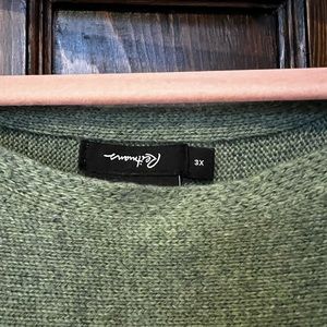 3x cozy green sweater- rarely worn